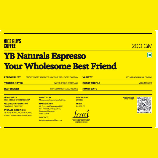 YB Naturals Espresso - Your Wholesome Best Friend